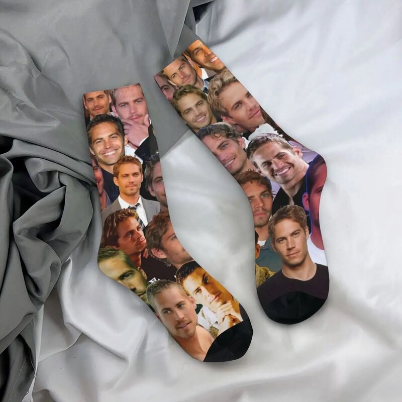 Paul Walker Foto Collage Volwassen Sokken Unisex Sokken Mannen Sokken Vrouwen Sokken