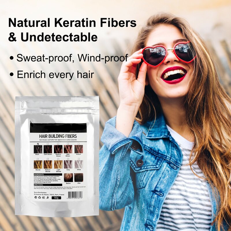 Applicateur KerBrian pour la repousse des cheveux, poudre de fibres capillaires, soin capillaire, dropshipping