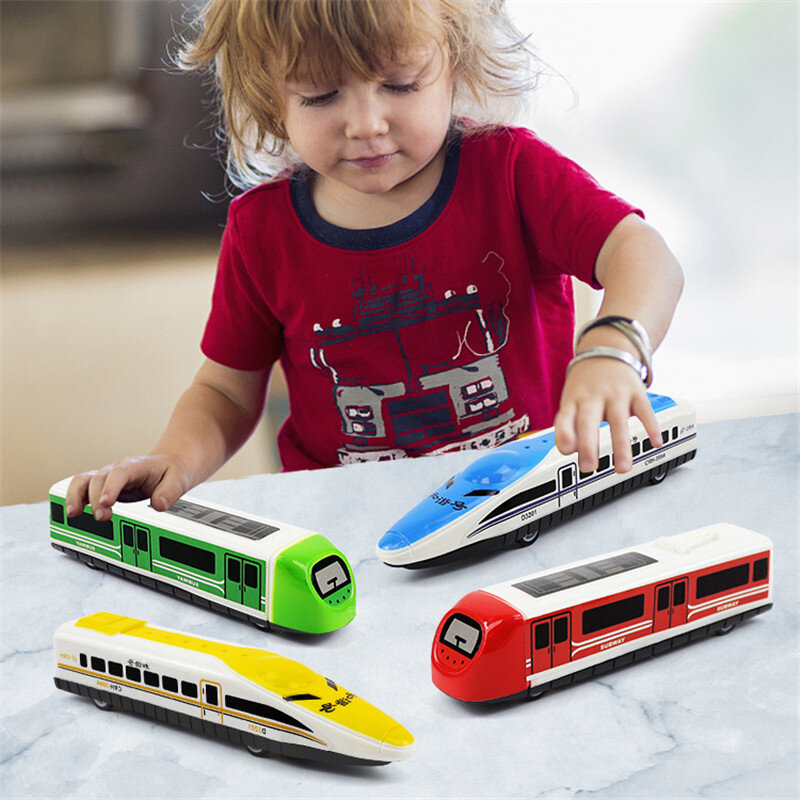 Modelo de juguete de 1/3 piezas, 16,5 cm, Windup Pull Back Train, Metro, Color aleatorio