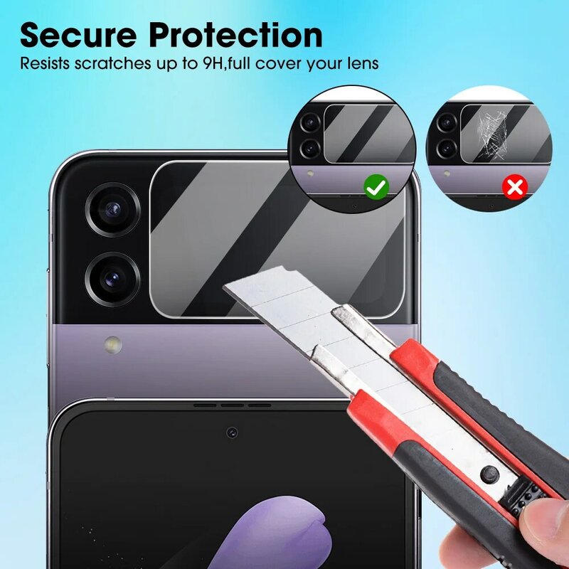 Verre de protection arrière pour Samsung Galaxy Z Flip 4 5G, couverture complète, protecteur d'écran arrière, film ZFlip4 2022