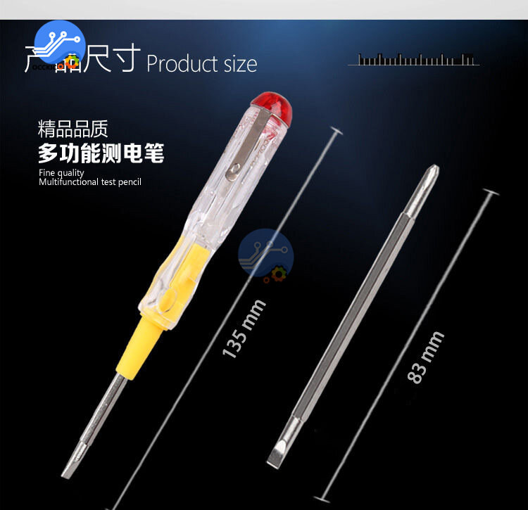 AC100-500V multifuncional fenda chave de fenda ferramentas caneta teste elétrico tensão indicador tester com luz indicadora