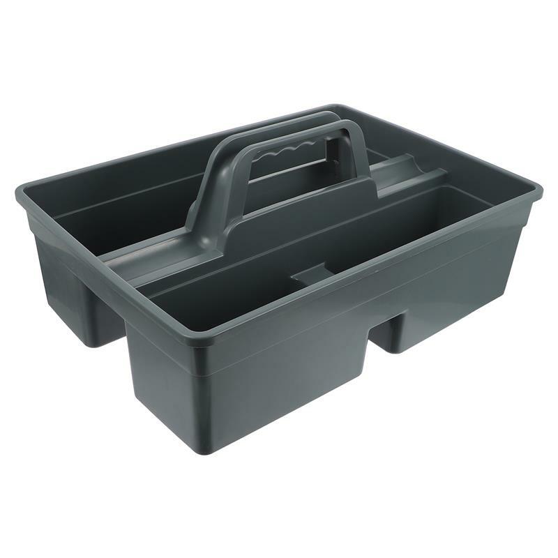 1Pc Plastic Cleaning Tool Basket Tote Bucket Cleaning Tool Organizer 3-Compartment  Cleaning Tool Carrier Box With Handle