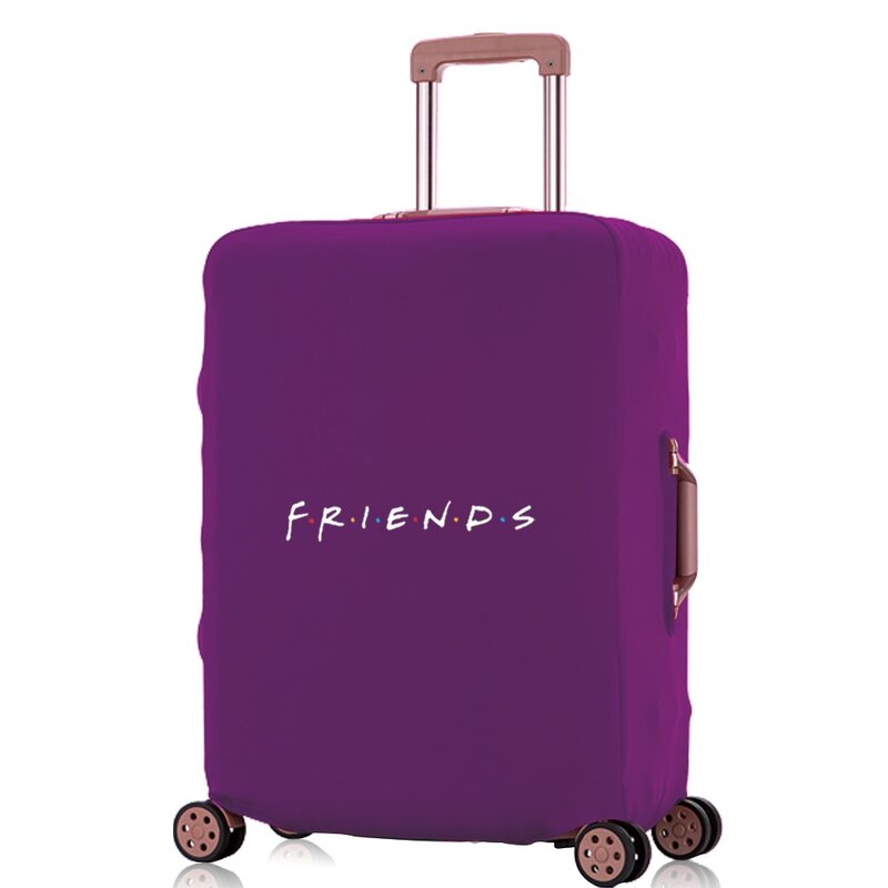 Travel Elastic Suitcase Dust Cover Luggage Protective Cover Apply18-32 Inch Trolley Case Friends Series Print Travel Accessories