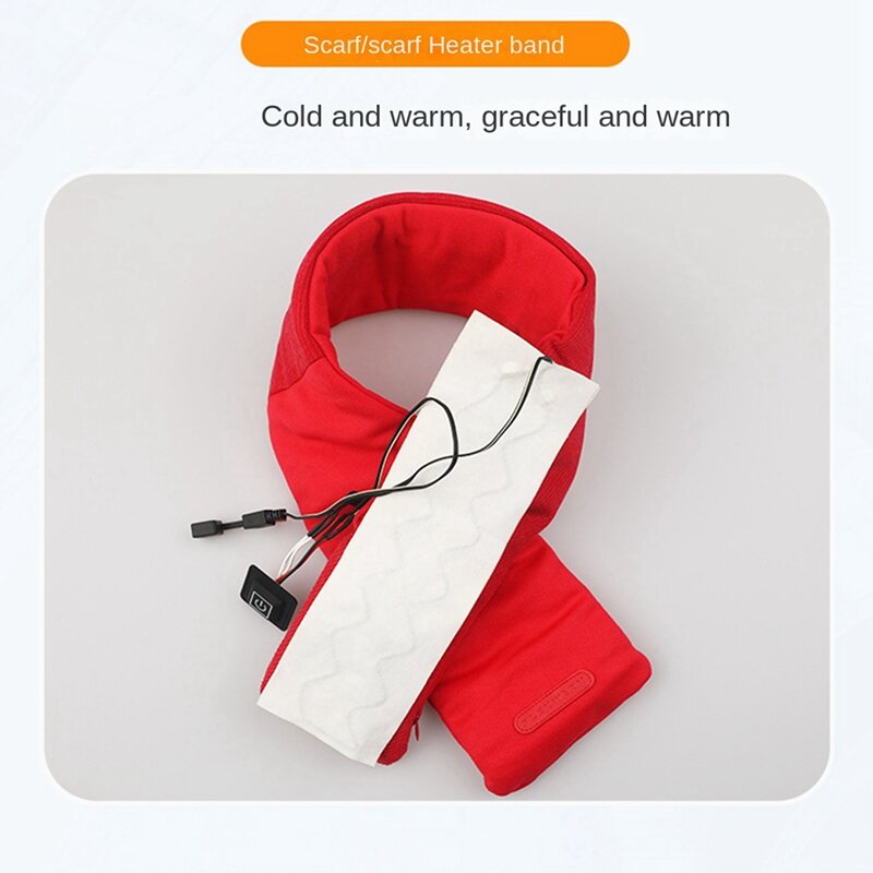 Зимний шарф с подогревом, 2 шт., USB, для мужчин и женщин