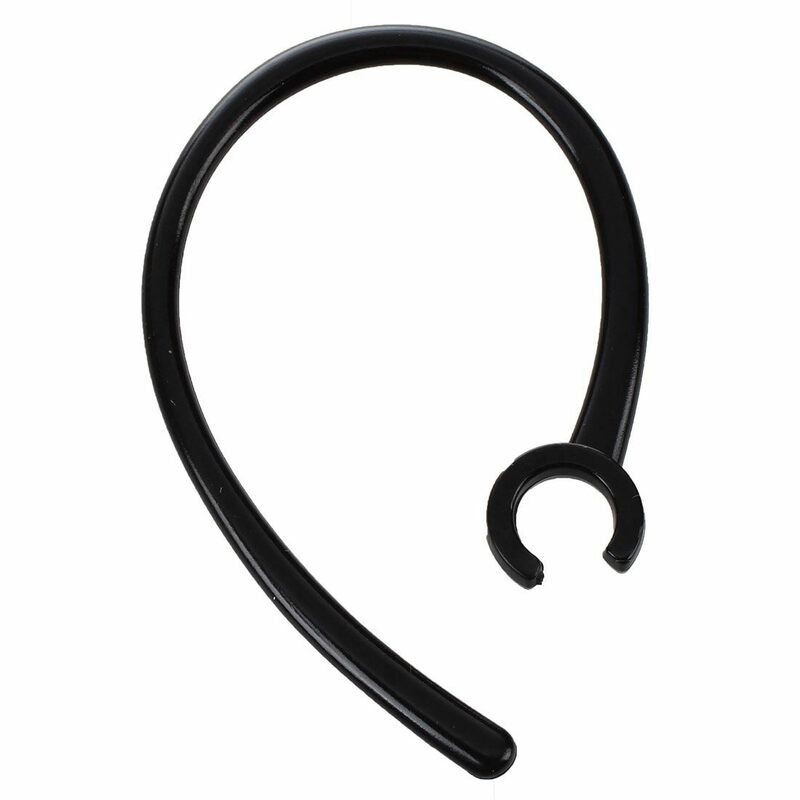 3 buah Earhook plastik hitam lubang 5.5Mm Handfree untuk Earphone Bluetooth