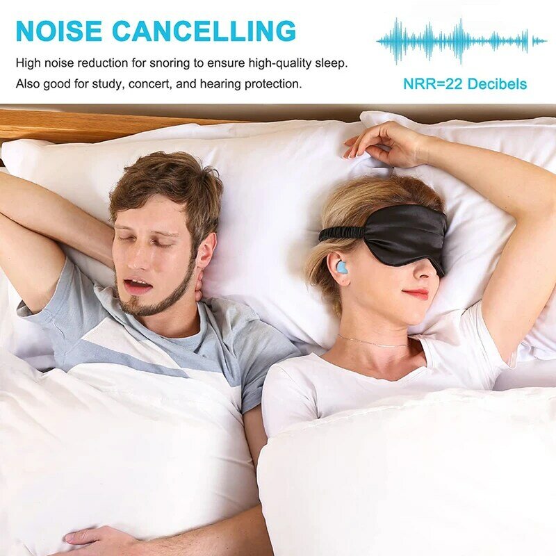 8 قطعة/صندوق سيليكون الأذن المقابس الحد من الضوضاء النوم مكافحة إلغاء عزل الصوت سدادة الأذن حماية النوم قابلة لإعادة الاستخدام الأذن