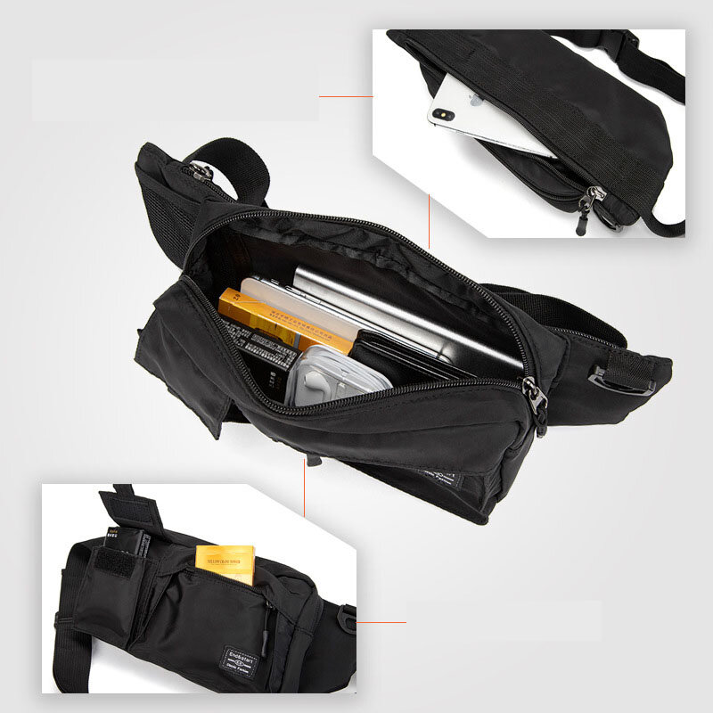 Men's Chest Bag Essentials Small Satchel Man's Waist Shoulder Free Shipping Designer Pack Male Motorcycle Side Canvas Belt Bags