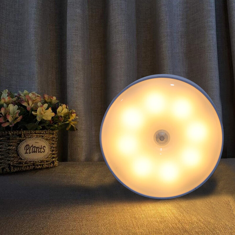 Luz LED con Sensor de movimiento, lámpara recargable por USB para cocina, dormitorio, escaleras, pasillo, armario, armario, luces nocturnas