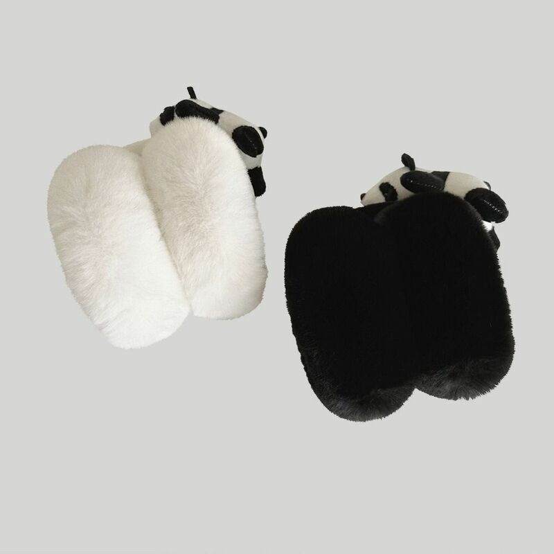 Folding Plush Panda Earmuffs para meninas, Ear Cap Windproof, Ear Cover, Ear Warmers, Earflap, Earmuffs dobráveis, moda, inverno