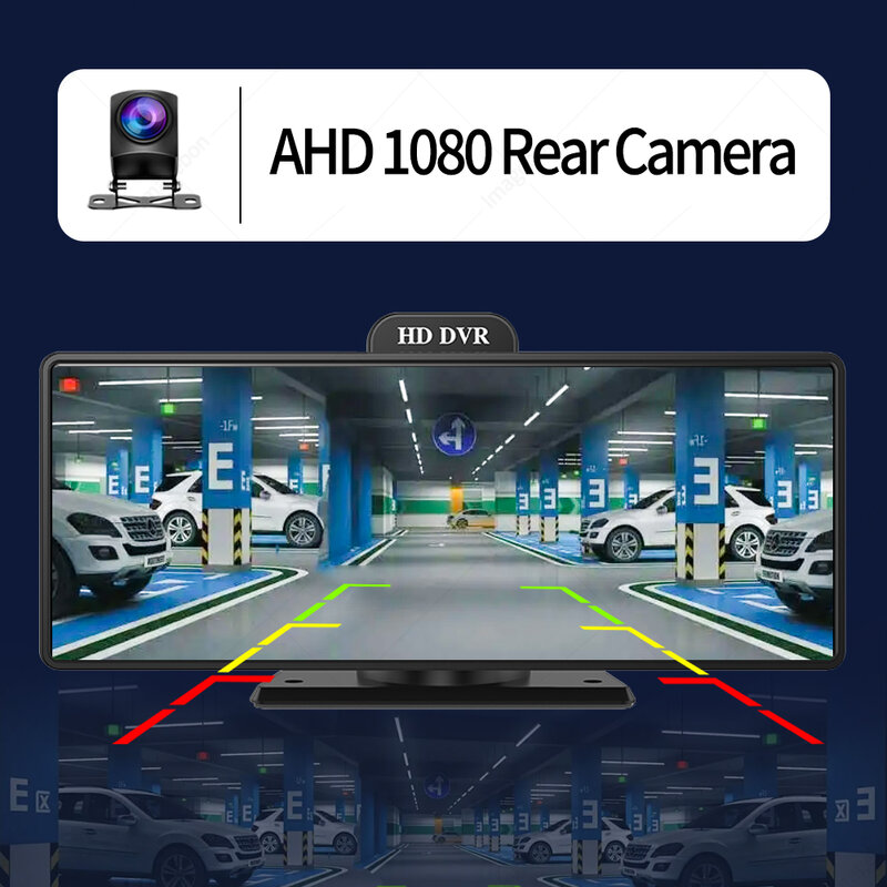 Câmera traseira para carro, 10 metros, AHD, 1080P, 4 pinos, câmera traseira, DVR, Carplay, Android, Auto Dash Cam, cabo de extensão