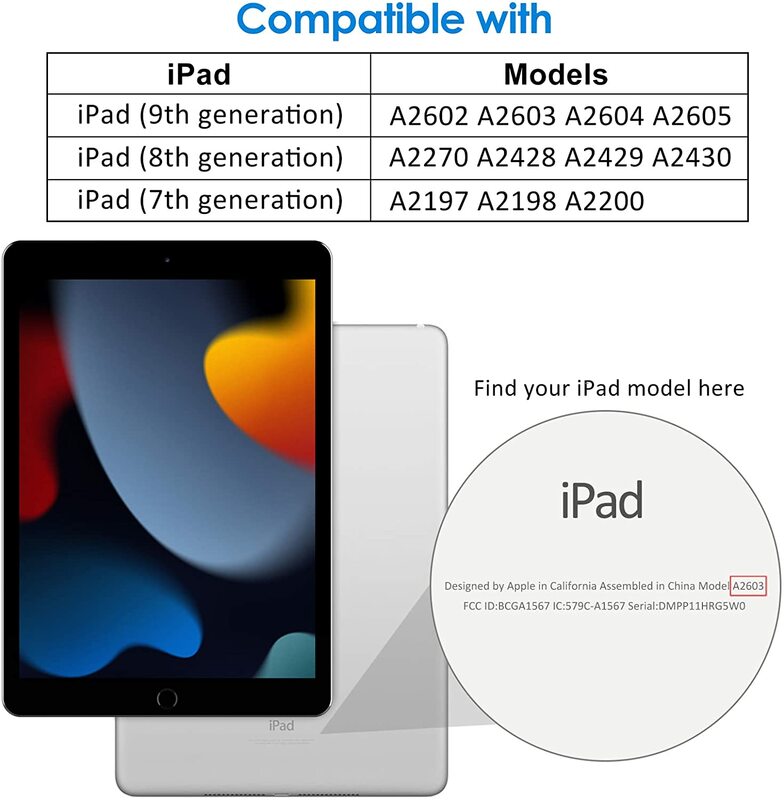 Capa Protetora de Tela de Vidro Temperado para iPad, Tablet Cover, 7th, 8th, 9th Generation, 10.2, 2019, 2020, 2021, iPad 7, 8, 9, 3pcs