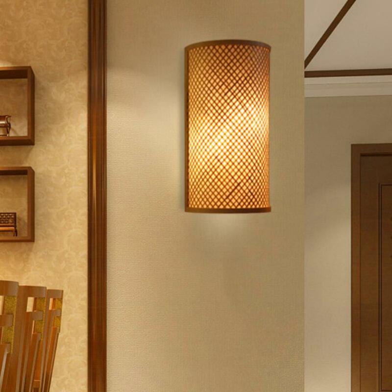 벽 스콘스 조명 대나무 고정장치 홈 계단 복도 바 복도 램프 장식