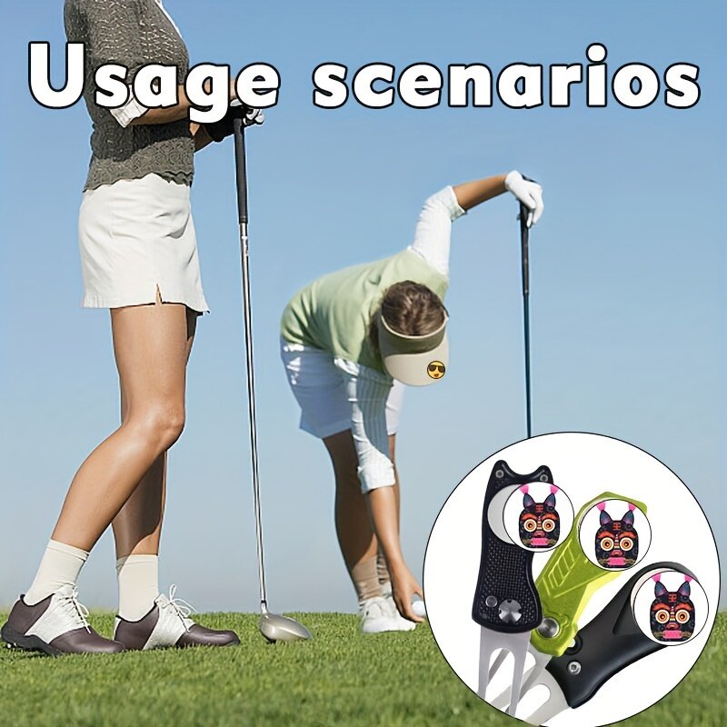 Зажим для кепки для гольфа в стиле аниме, абстрактная голова тигра, магнитный зажим для шапки для маркера для гольфа, подарок для любителей игры в гольф, шапка, ремень, сумка, подарок