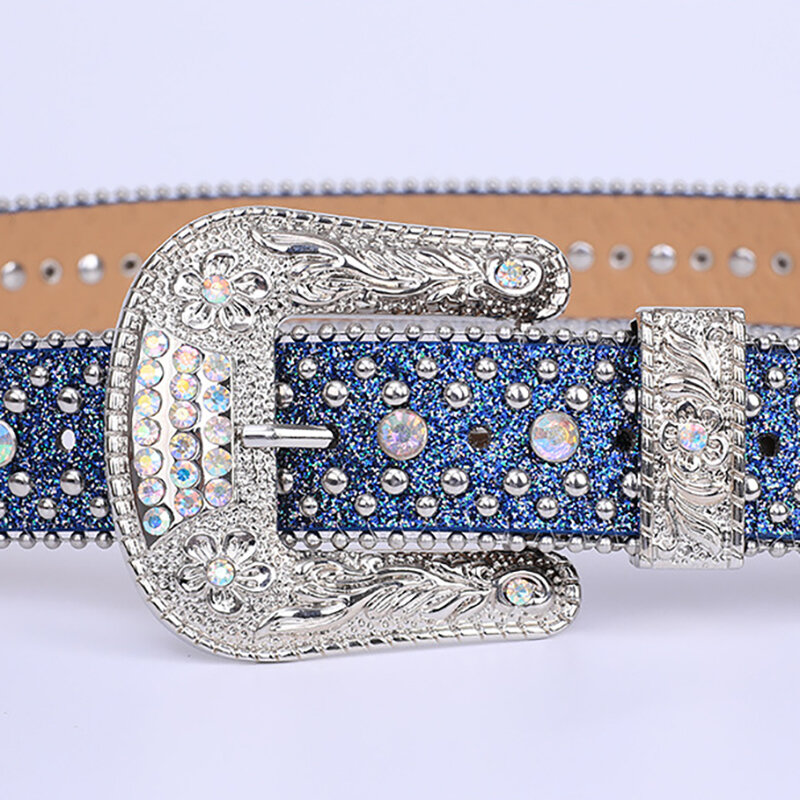 Cinturón de diamantes brillantes para hombres y mujeres, joyería de hexagrama, hermoso, nuevo estilo, 2024