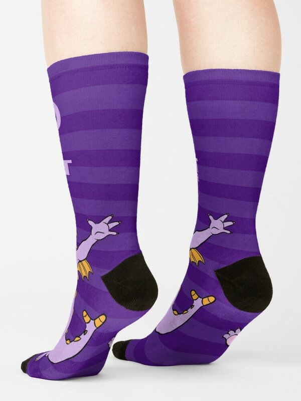 Фиолетовые полосатые носки для альпинизма, носки с цветочным принтом для мужчин и женщин