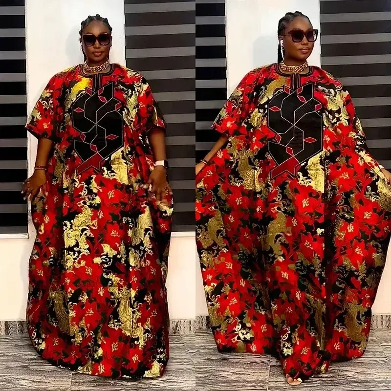 Dashiki Afrikaanse Jurken Voor Vrouwen Moslim Mode Boubou Gewaad Plus Size Traditionele Afrika Kleding Ankara Outfit Avondjurk