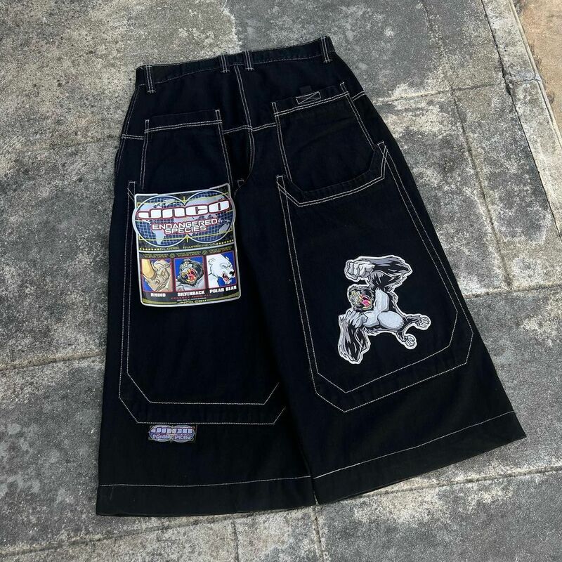 New Harajuku American Hip Hop Skateboard Teen Jeans gamba larga Big A High Street Fashion Brand stampato Versatile Jeans larghi Y2K
