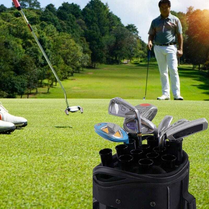 Tabung pelindung klub Golf plastik hitam, tabung pelindung tahan gores cocok untuk semua klub Golf