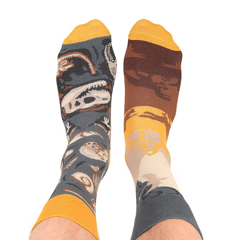 Creative and Fun Cartoon AB Trendy Asymmetric Mandarin Duck Men's and Women's Medium High Socks