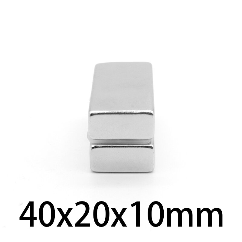 1/2/3/5Pcs 40X20X10Mm Quadrate Super Sterke Krachtige Magneten N35 dikke Blok Permanente Magneet 40X20X10 Neodymium Magneet 40*20*10