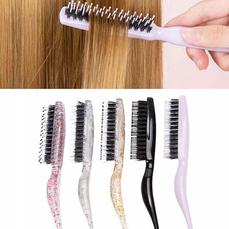 Teasing Back Hair Brush Fluffy Curly Hair Comb Hair Accessories Hairdressing Curly Hair Accessories Nylon Slim Line Styling
