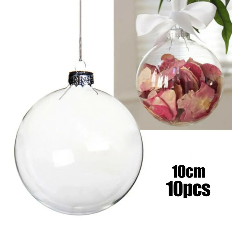 Clear Christmas Balls Decorations 2023 Baubles Diy Fillable Christmas Tree Ornaments Xmas Pendant Plastic For Home Outdoor