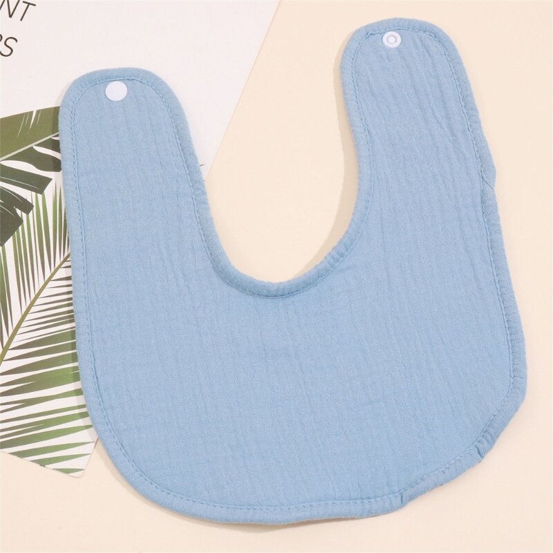 Baby Bibs Multi Layer Burp Cloths Baby Drooling Apron for Toddlers QX2D