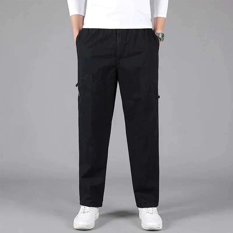 Pantalones de algodón puro para hombre, cómodos, informales, versátiles, a la moda, nuevos