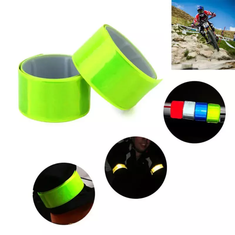 Tiras reflexivas para corrida, pesca, ciclismo, pulseira de advertência, bicicleta segura, calças de enlaçamento, cinta para perna, fita refletora