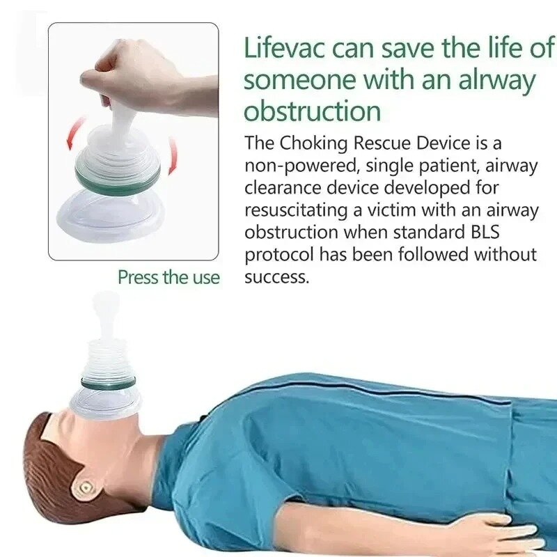 Lifivac choke Rescue kit di pronto soccorso attrezzatura dispositivo di salvataggio asfissia assistenza sanitaria emergenza CPR domestica per bambini adulti