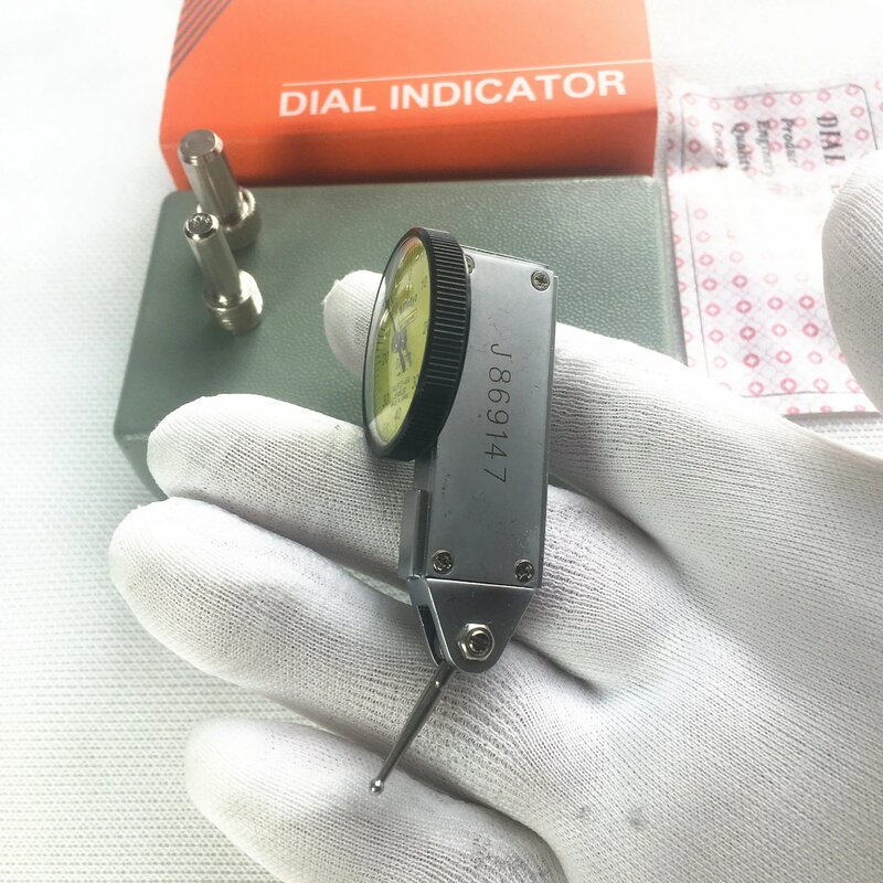 Mitutoyo Dial Indicator No.513-404 Analog Lever Dial Gauge Accuracy 0.01mm Range 0-0.8mm Diameter Measuring Tools