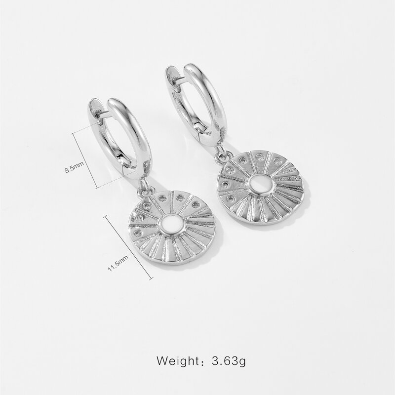 VEWANT Women 925 Sterling Silver Circle Drop Earring Luxury Fine Jewelry 2024 regalo di compleanno Fashion Party Jewelry