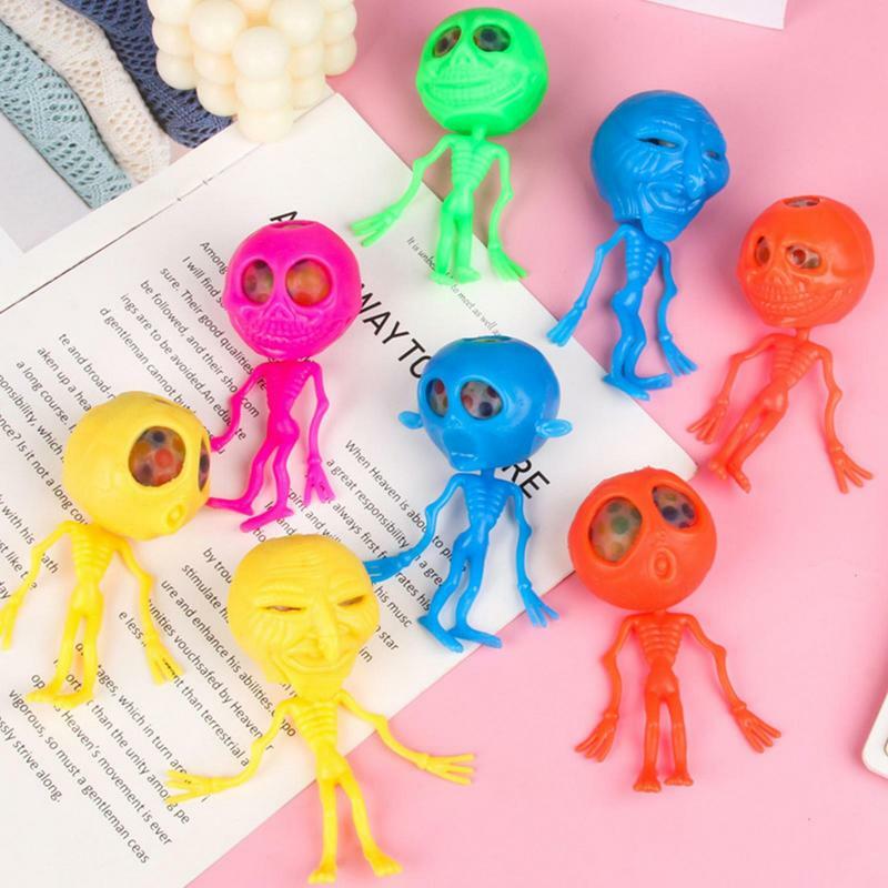 할로윈 꼬집는 장난감 스트레스 장난감, 할로윈 해골 감각 장난감, 창의적인 어린이 스트레스 해소 공포 파티 용품 장식