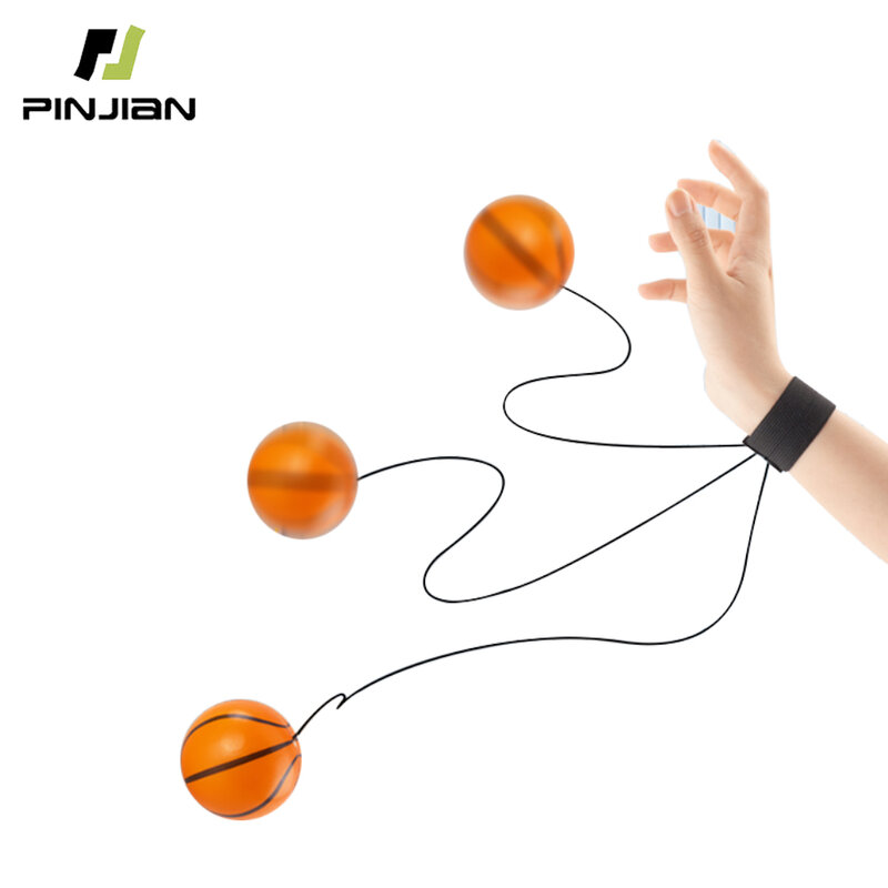 ลูกบอลเด้งข้อมือแบบพกพามีความยืดหยุ่นสูงทนต่อการฉีกขาดลูกบอลเด้งข้อมือของเล่นในร่มลูกบอล