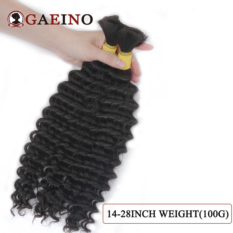 Rambut manusia jumlah besar gelombang dalam tanpa sambungan Remy rambut manusia jumlah besar 14 sampai 28 inci rambut palsu kualitas Salon kepang Crochet
