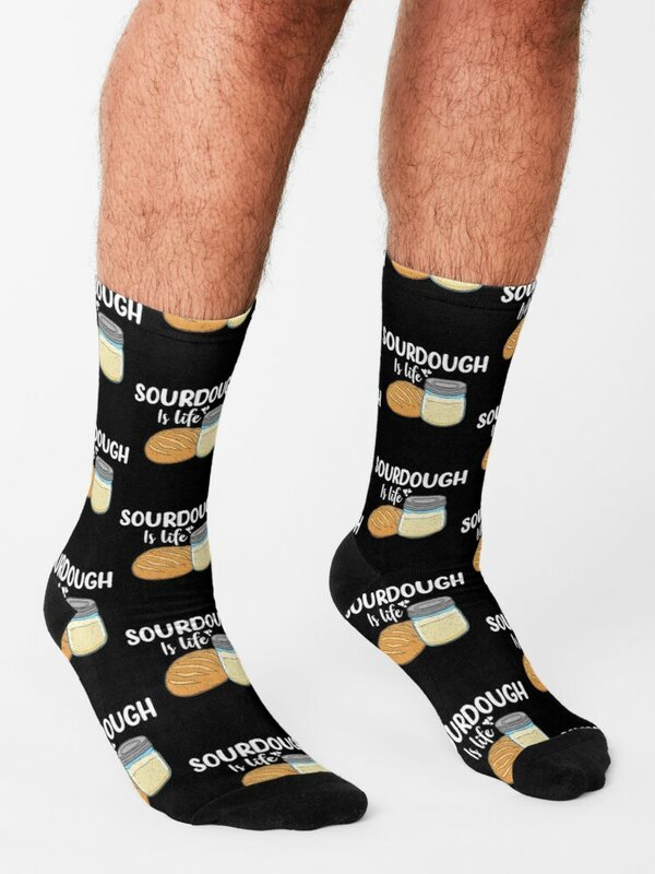 Sourdough baker sourdough é vida pão padeiro design meias masculino sock futebol masculino tênis