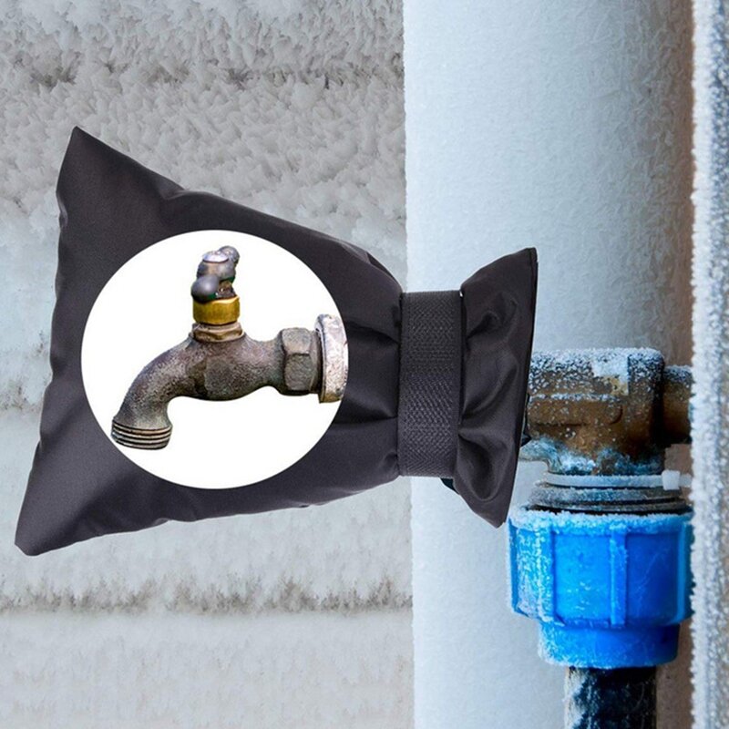 Juste noire réutilisable pour robinet d'eau, protection contre le gel, extérieur, hiver, 5 pièces