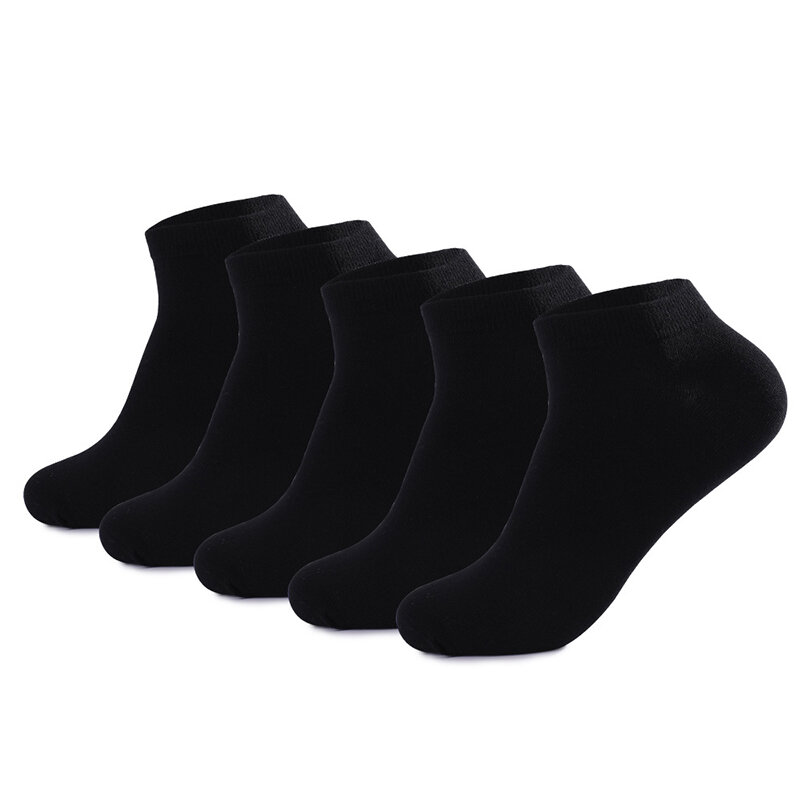 Chaussettes basses en coton respirant pour hommes, chaussettes courtes confortables, coupe basse, noir, document solide, EUR 49, haute qualité, 3 paires