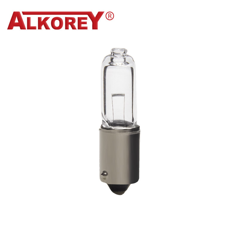 Alkorey-Lâmpada de sinalização de freio halógena, Lâmpada do carro, Halogênio de vidro de quartzo, Clearance Light, H21W BAY9S, 12V, 21W, 10Pcs