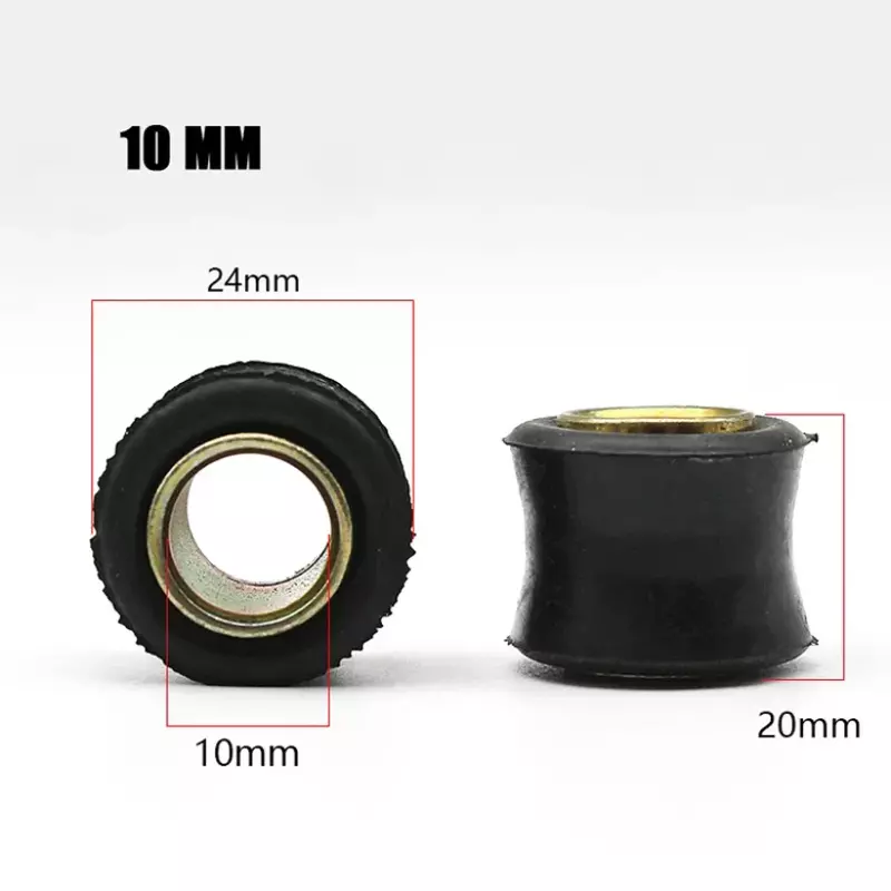 2pcs Universal Motorcycle 10MM 12MM Rear Shock Absorber Sleeve Buffer Rubber Ring Bushing Fixed Ring Rear Sleeve Scooter