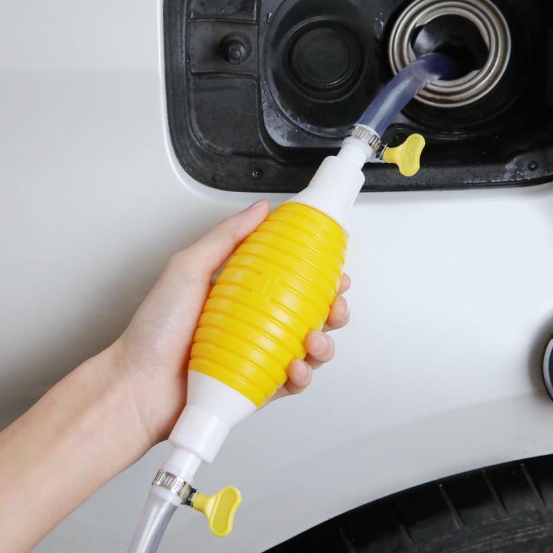 Bomba Manual de gasolina para coche, sifón con ventosa para transferencia de aceite, líquido, Ahorrador de gasolina
