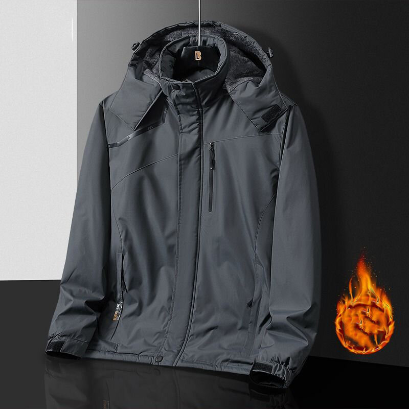 Windbreak Coat Summer for Men Clothing Outdoor Jackets Korean Style Clothes Warm Winter Man Coat Fashion Rain-proof Spring Plush