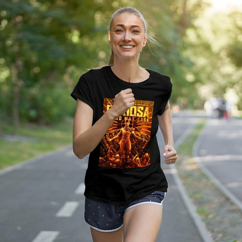Furiosa-T-shirt humoristique pour femme, vêtement d'été, avec médicaments, Mad Max Saga
