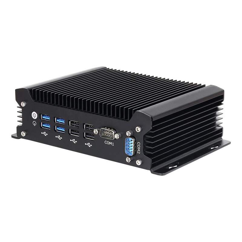 XCY-Mini PC Industrial IoT Sin ventilador, Intel Core i7-1255U 2x COM RS232 2x LAN 8x USB WiFi SIM 4G LTE Windows 10/11 Linux PXE WOL