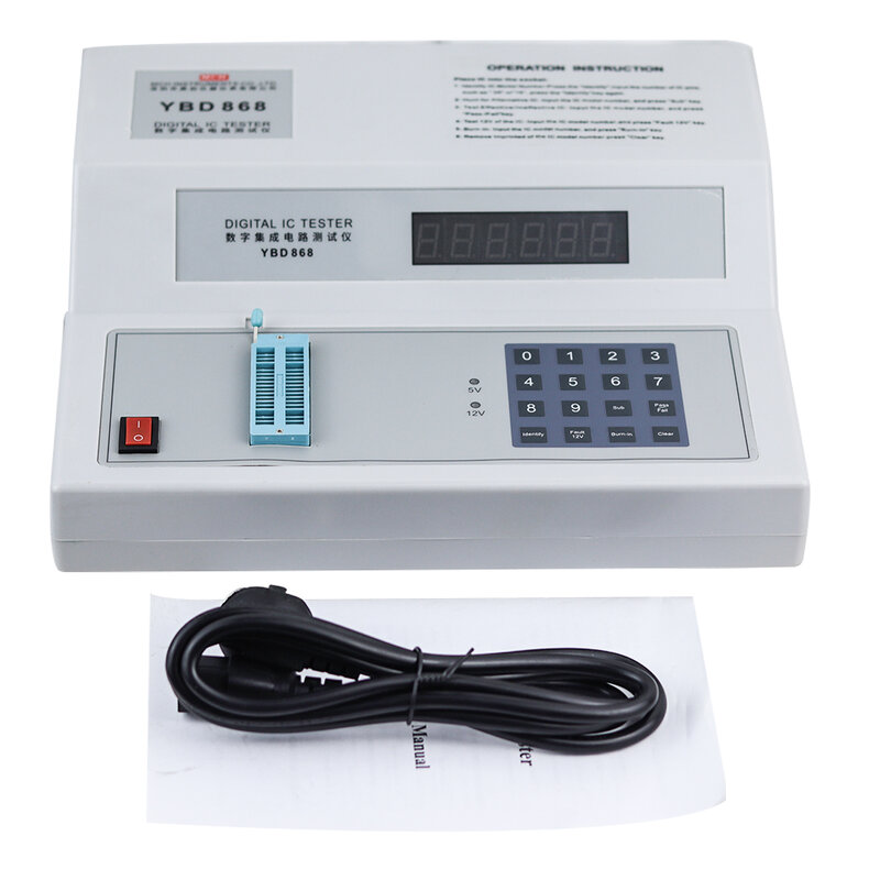Digital IC Tester YBD868 Integrated Circuit Tester Off Line Measuring-testing Instrument Desktop IC Chip Component Checking