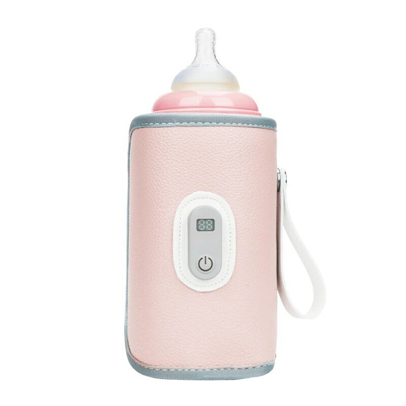 Cyfrowe osłona izolacyjna butelka mleka dla dzieci uniwersalne ogrzewanie butelka mleka pokrowiec na termofor dla niemowląt na zewnątrz przenośne podgrzewacz do mleka
