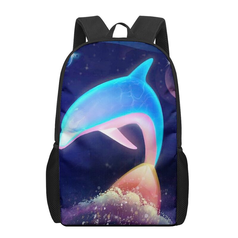 Dolphin Animal 3D Pattern School Bag per bambini ragazze ragazzi borse per libri Casual zaino per bambini ragazzi ragazze zaino di grande capacità