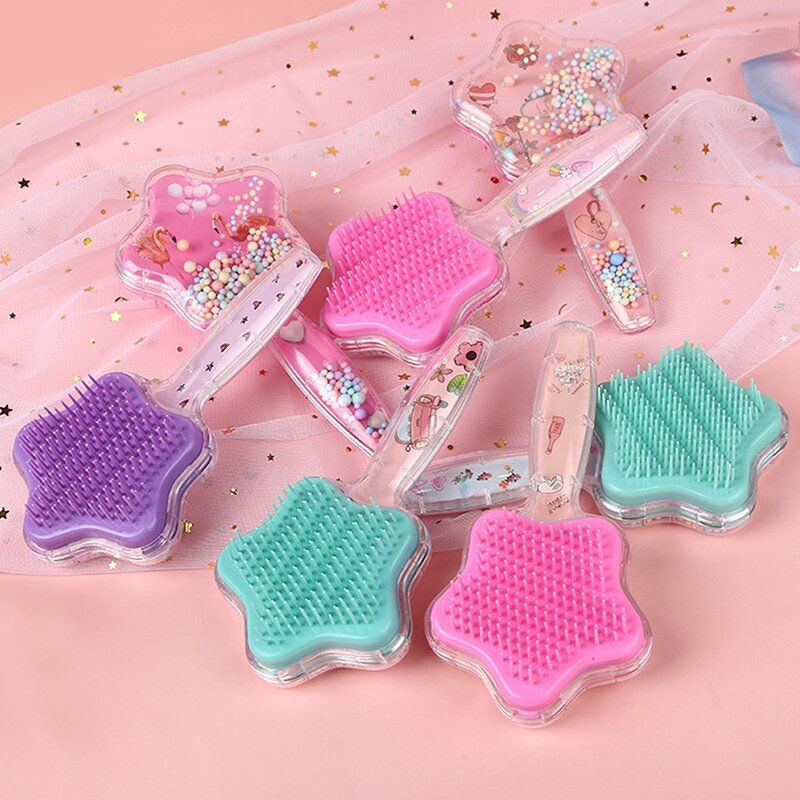 Children Hair Styling Comb Brush Cartoon Massager Comb Anti-detangle Comb Children's Cute Hairdressing Smooth Comb Barber Combs