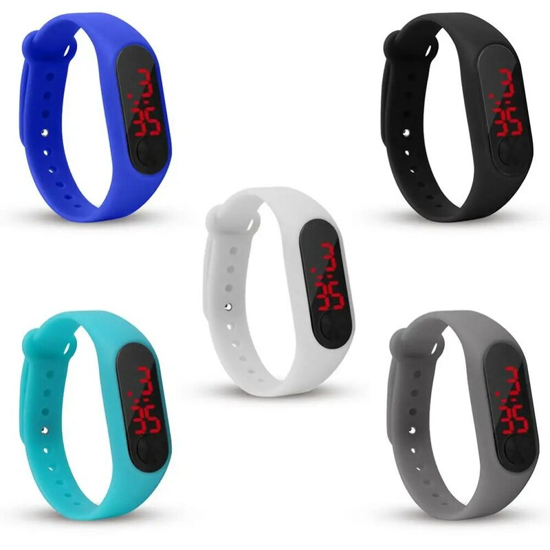 Montre-bracelet numérique LED pour enfants, affichage du numéro, bracelet, sports de plein air, montre intelligente pour enfants