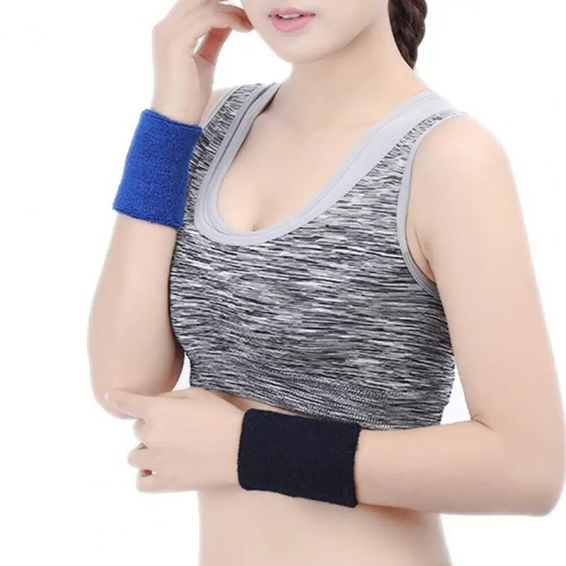 1Pc Wrist Sweatband Men Women Tennis Sport Wristband Volleyball Gym Wrist Brace Support Sweat Band Towel Bracelet Protector